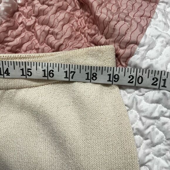 ST JOHN Caviar Ivory Knit cream pants 8 pull on Santana high rise - Picture 4 of 13